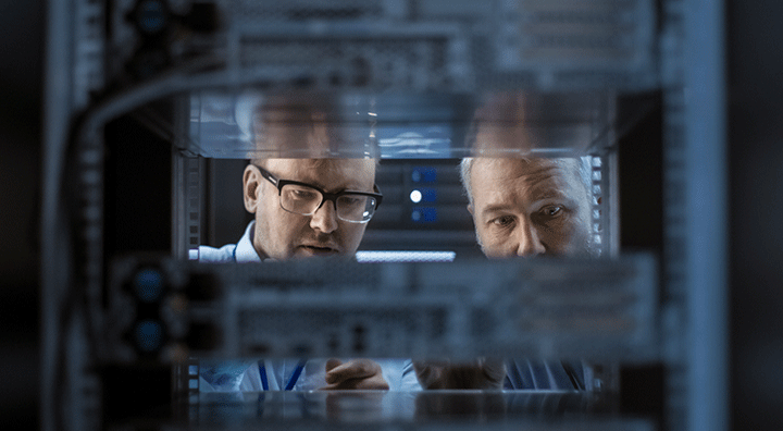 SRS technicians at data center