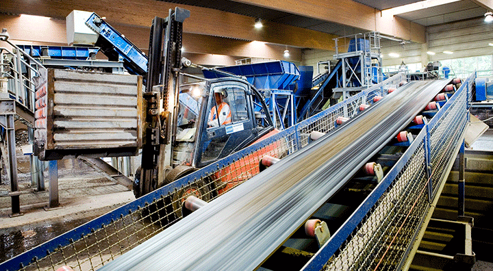 recycling conveyor belt