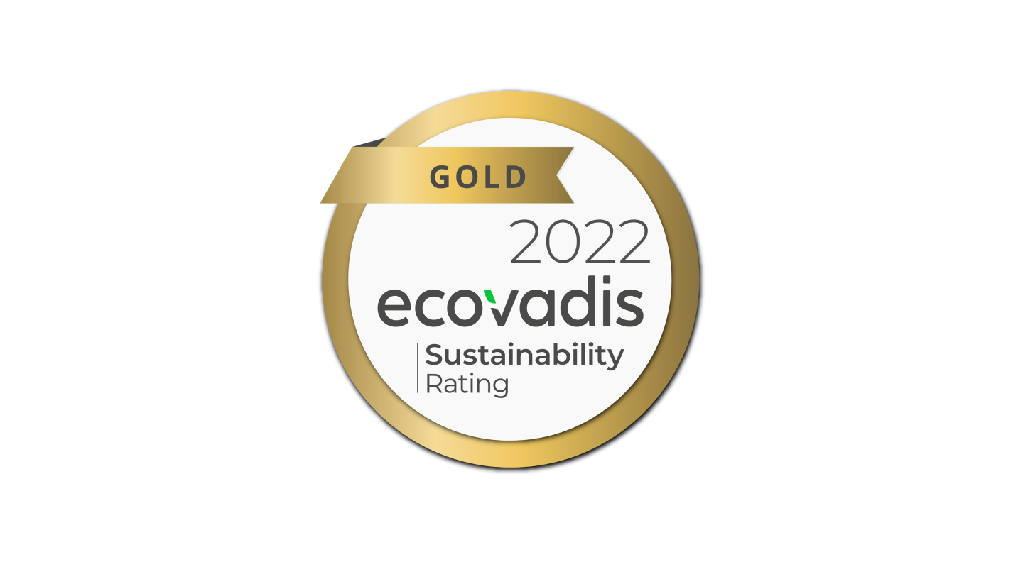 gold eco vadis 2022 sustainability rating logo
